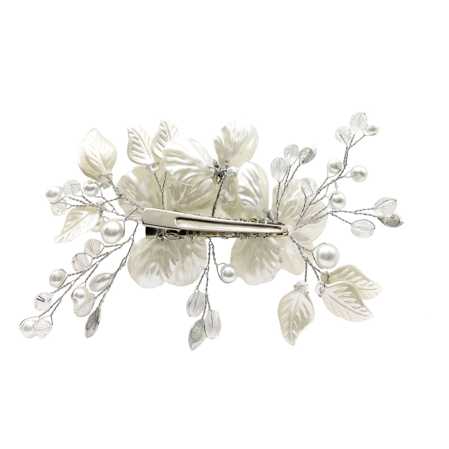 Floral Bouquet Silver Hair Clip