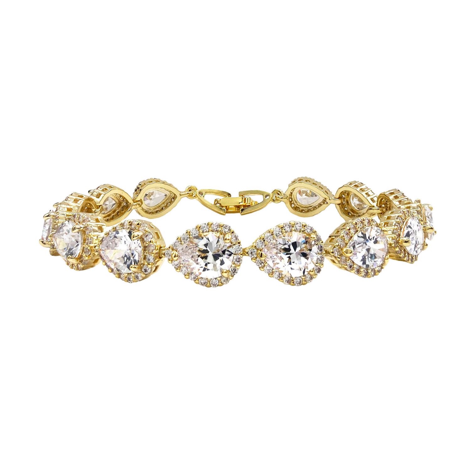 Pear Shaped Cubic Zirconia Tennis Bracelet