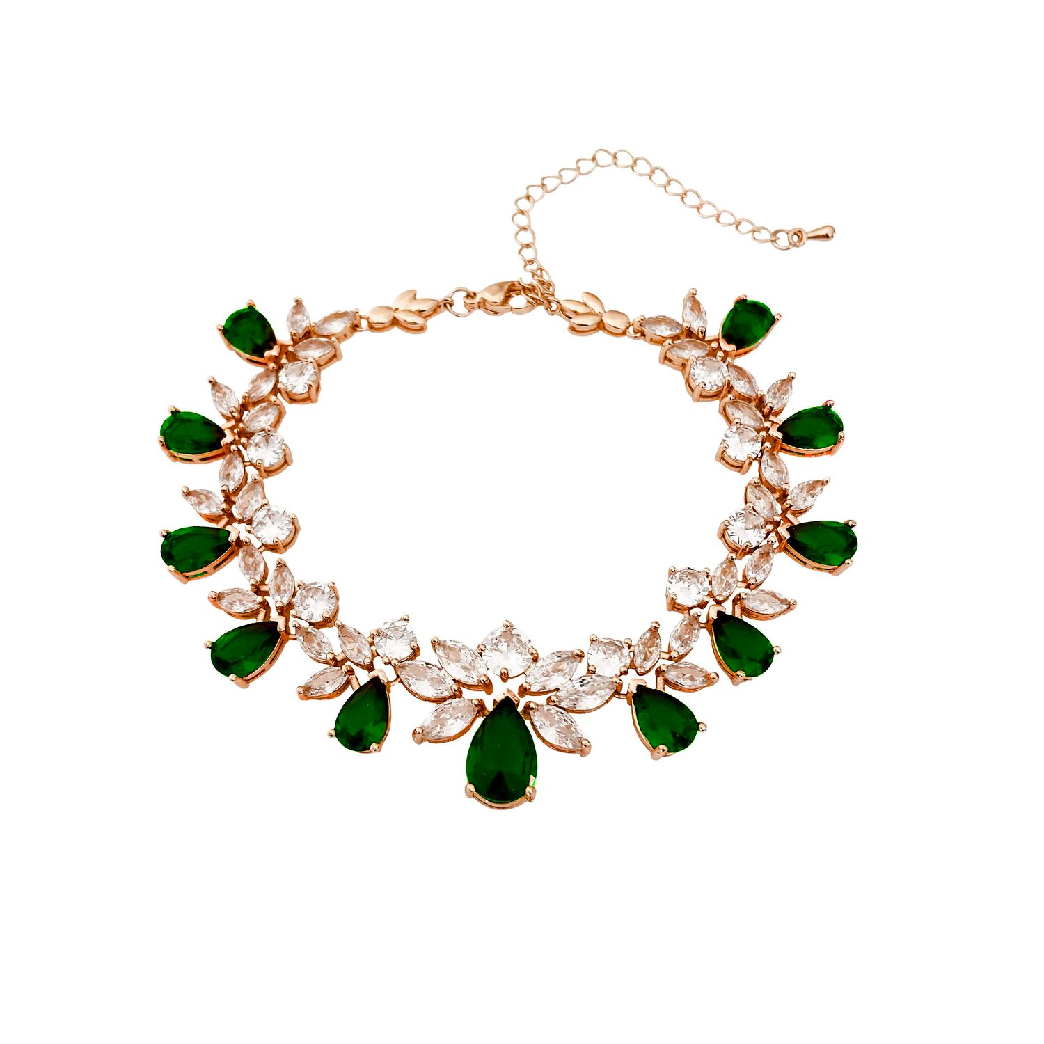 Elizabeth Emerald Green Blossom Bracelet
