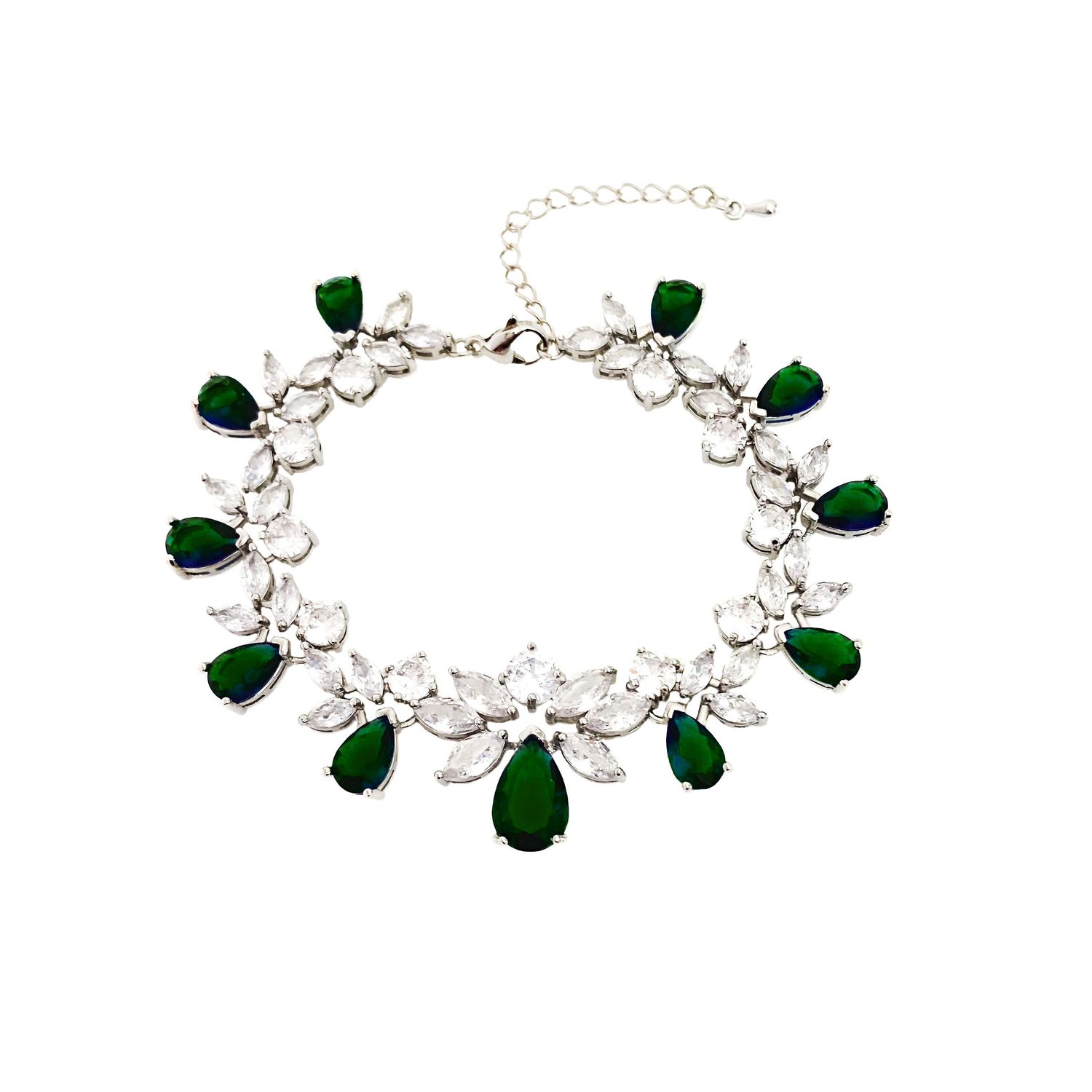Elizabeth Emerald Green Blossom Bracelet