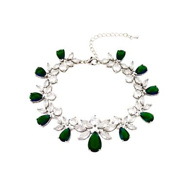 Elizabeth Emerald Green Blossom Bracelet
