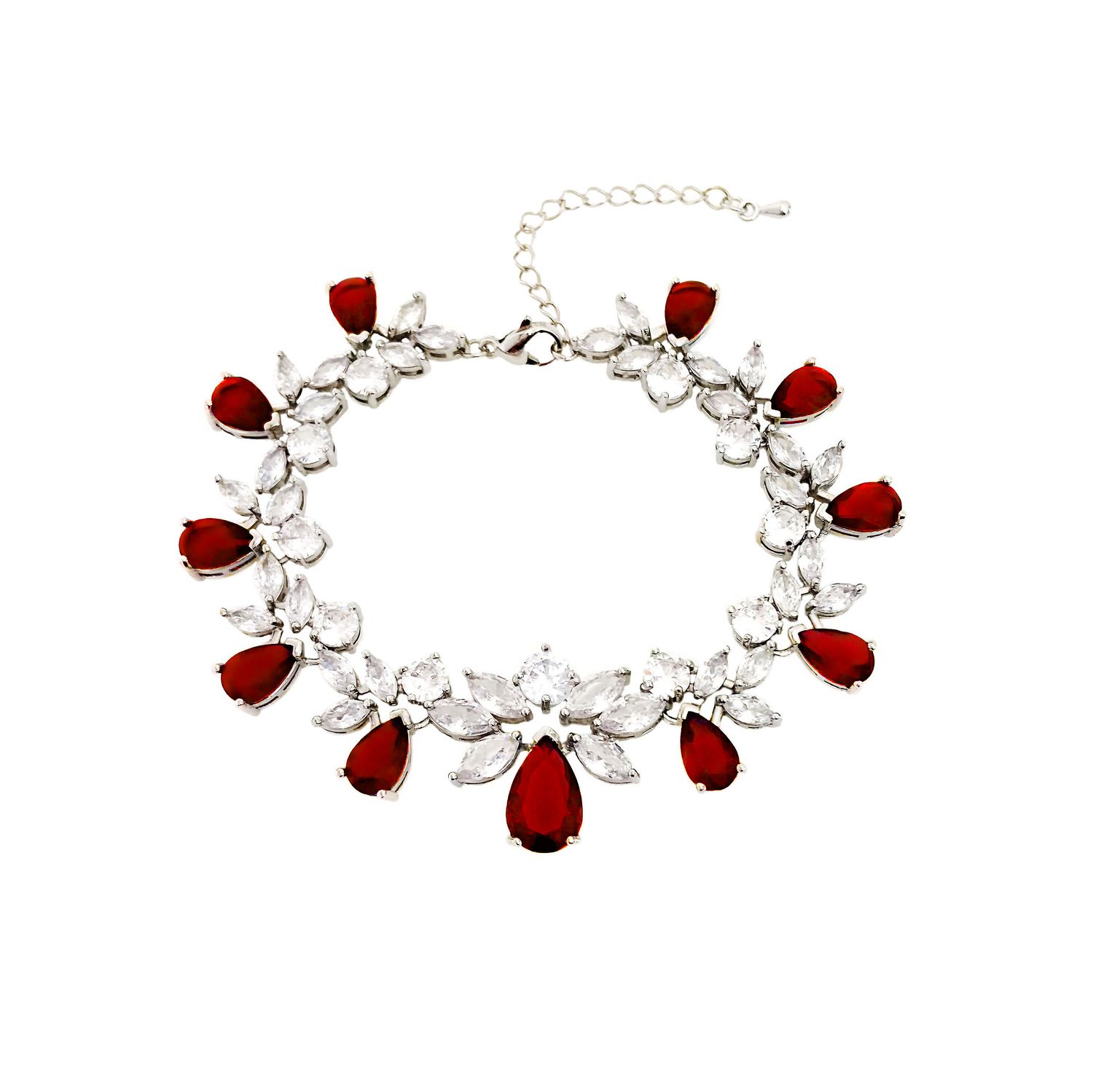 Elizabeth Ruby Red Blossom Bracelet