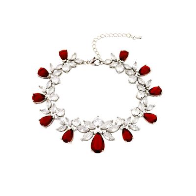 Elizabeth Ruby Red Blossom Bracelet
