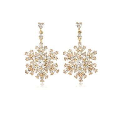 Marquise Snowflake Drop Earrings