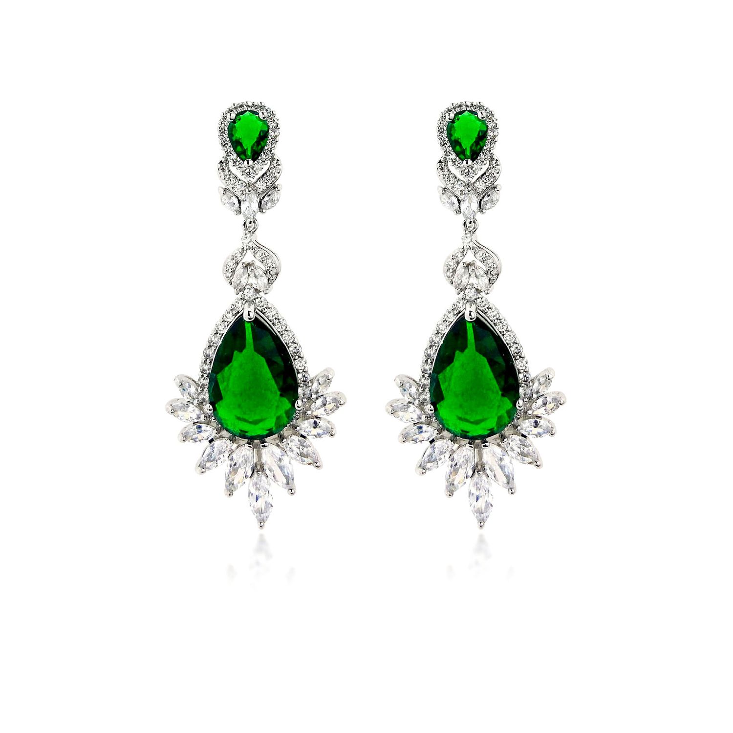 Chroma Peacock Chandelier  Earrings