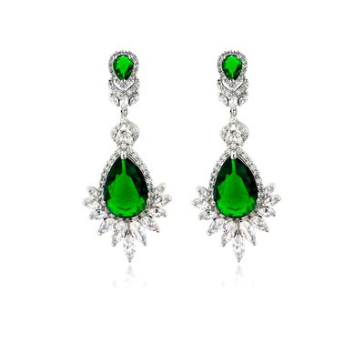 Chroma Peacock Chandelier  Earrings
