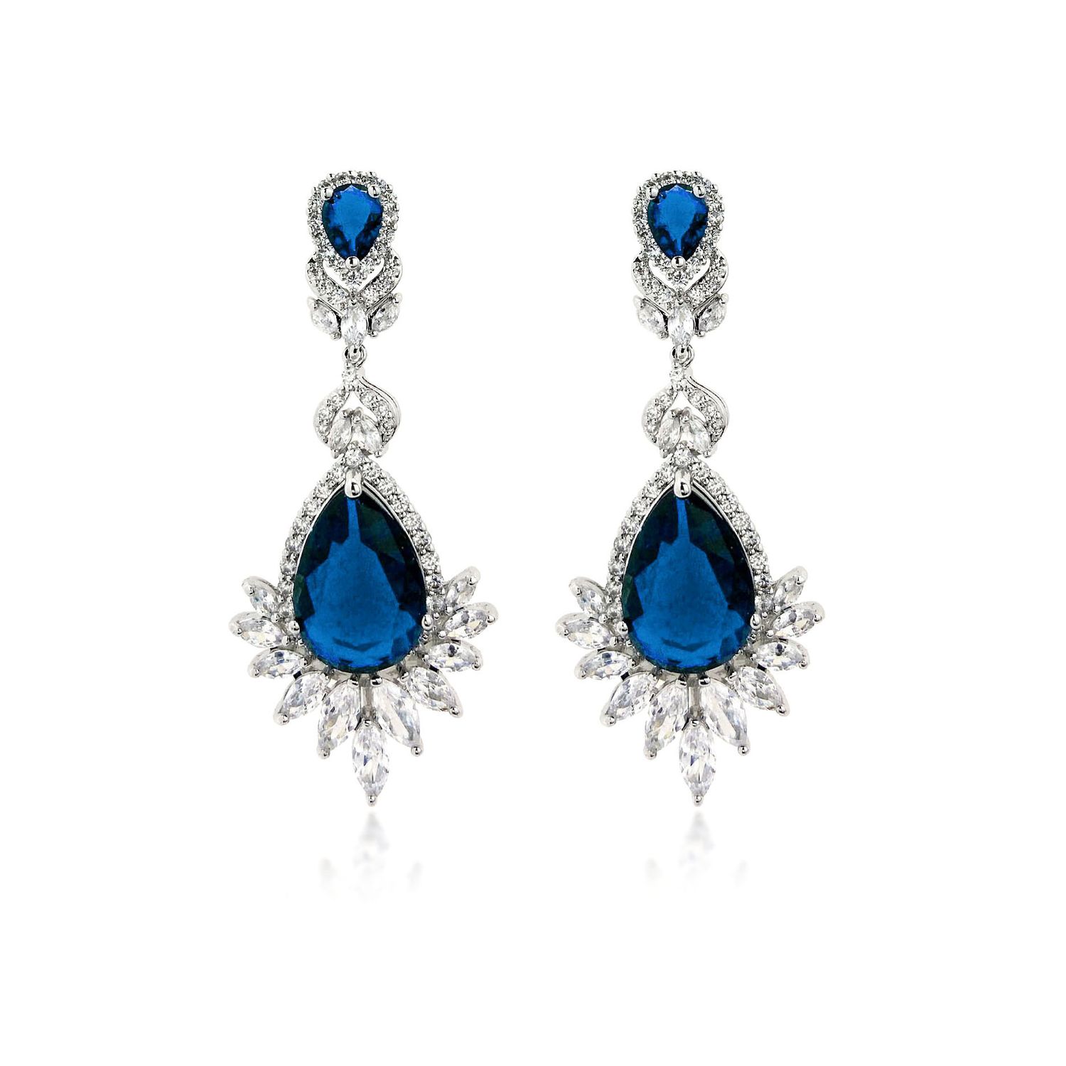 Chroma Peacock Chandelier  Earrings
