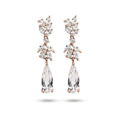 Cubic Zirconia Pineapple Drop Earrings