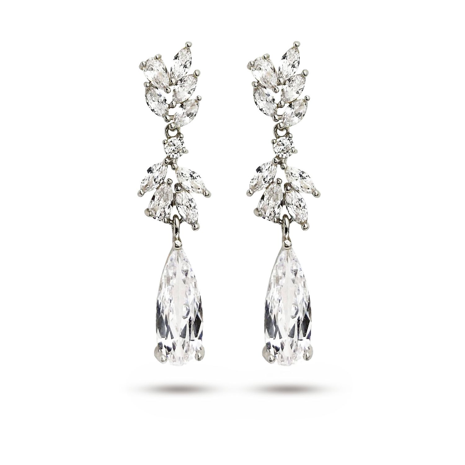 Cubic Zirconia Pineapple Drop Earrings
