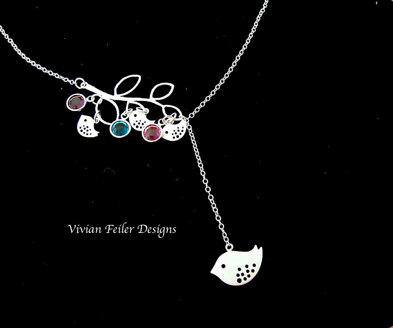 MOTHER Necklace BIRTHSTONE  Jewelry 1 2 3 4 5 6 babies Grandma Mama Mother Day Anniversary Birthday Christmas Gift
