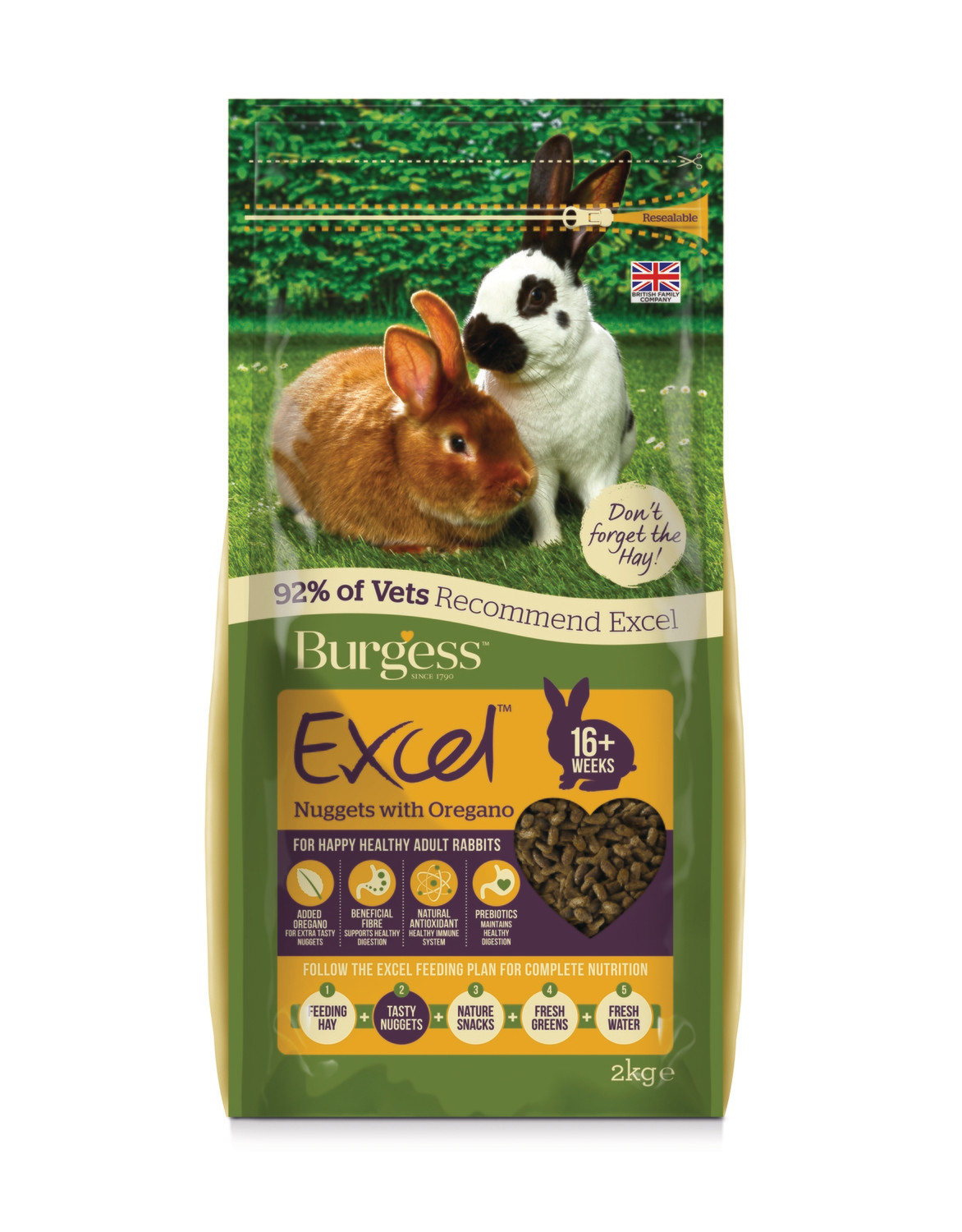 Burgess Excel Rabbit Pellets with Oregano 2kg (Expiring May 23)