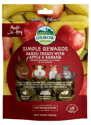 Oxbow Simple Rewards Baked Treats 85g - Apple &amp; Banana