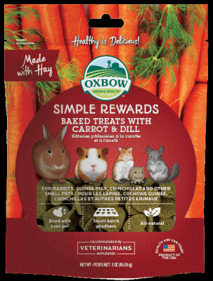 Oxbow Simple Rewards Baked Treats 85g - Carrot &amp; Dill 