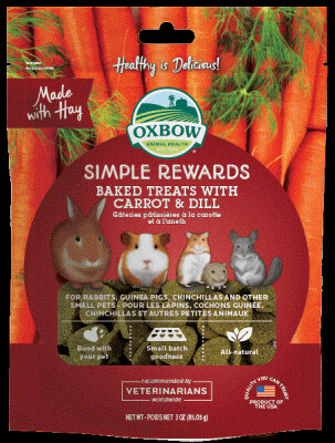 Oxbow Simple Rewards Baked Treats 85g - Carrot & Dill 