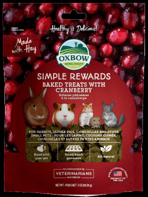 Oxbow Simple Rewards Baked Treats 85g - Cranberry