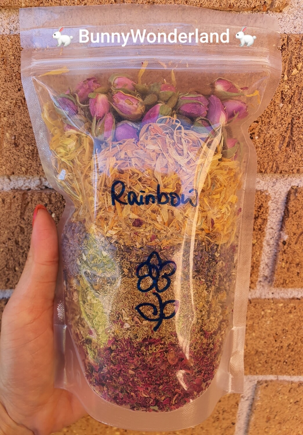 Rainbow Floral Mix Hay/Pellet Toppers 75g 