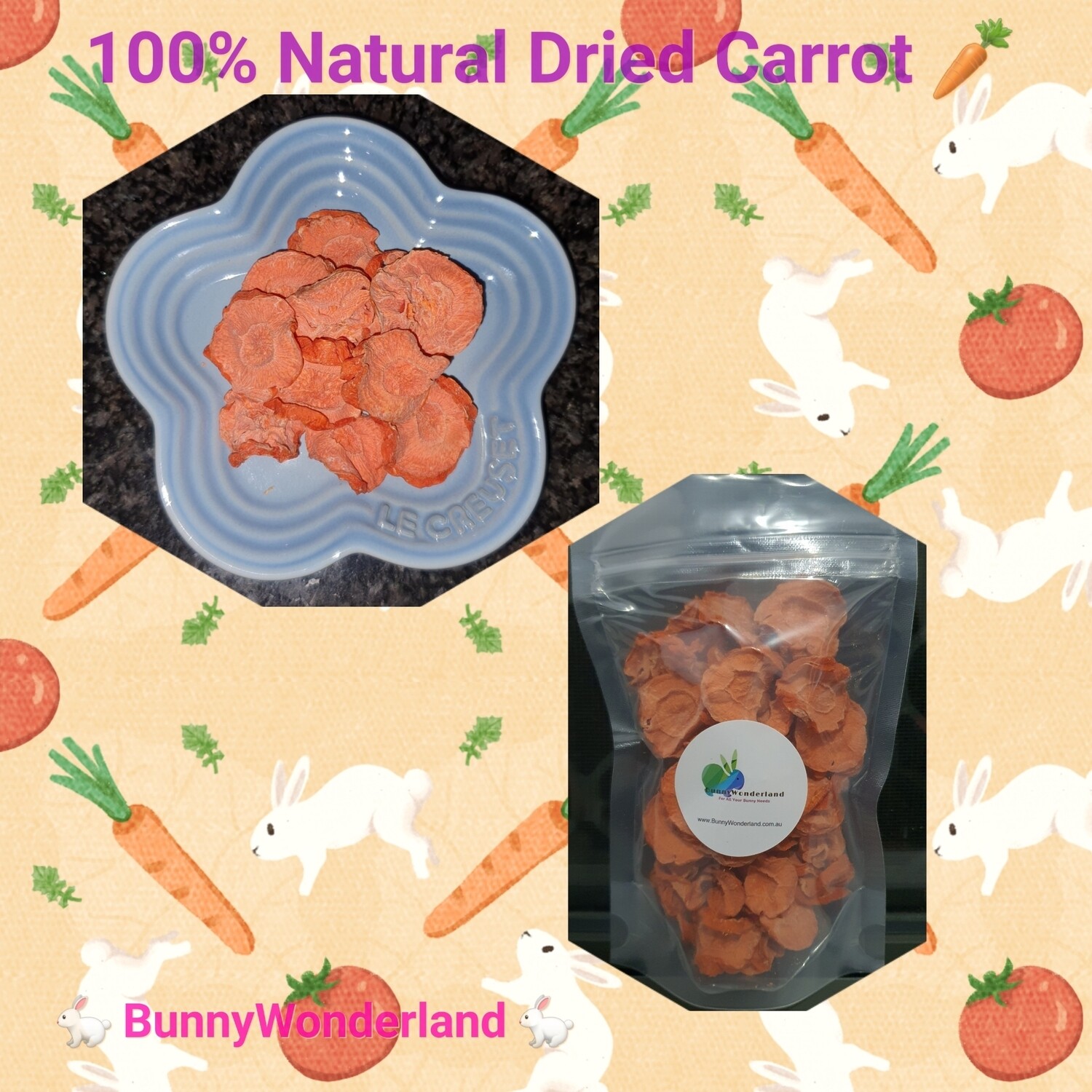 Dried Carrot 50g (100% Australian)