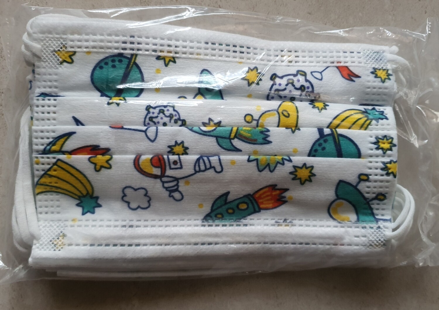 Children Space Rocket Disposable Mask (Kid size) pack of 10