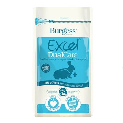 Burgess Excel Dual Care Critical Recovery Formula for Rabbits & Guinea Pigs 1 x 60g Bag