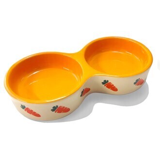 Nature Island - Carrot Double Small Animal Dish