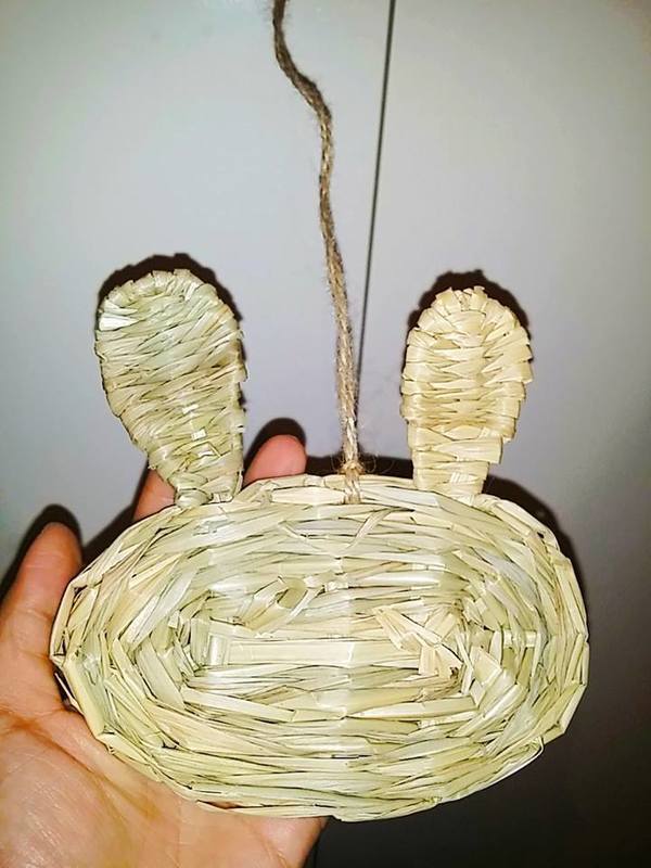 Super Cute Woven Timothy Bunny Head (approx 11x13cm)
