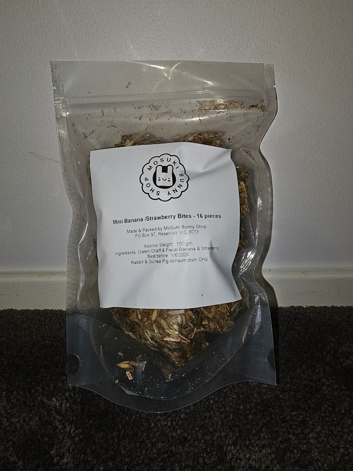 Mosuki Mini Banana &amp; Strawberry Bites 100g