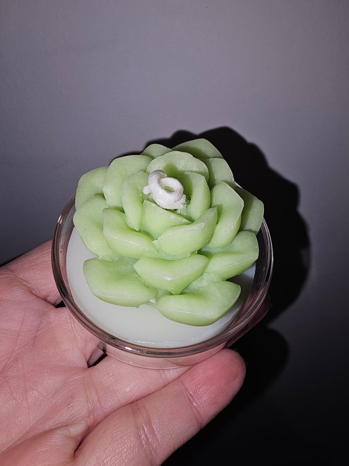 Scented Green Succulent Shape Candle 