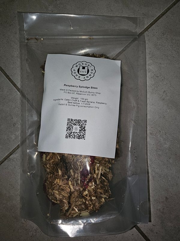 Mosuki Rasberry Splodge 150g (Best Before 1st July 26)