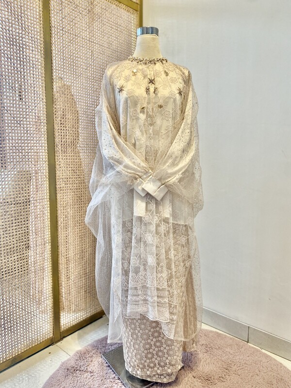 GARDENIA TUNIC SET (CREAM)