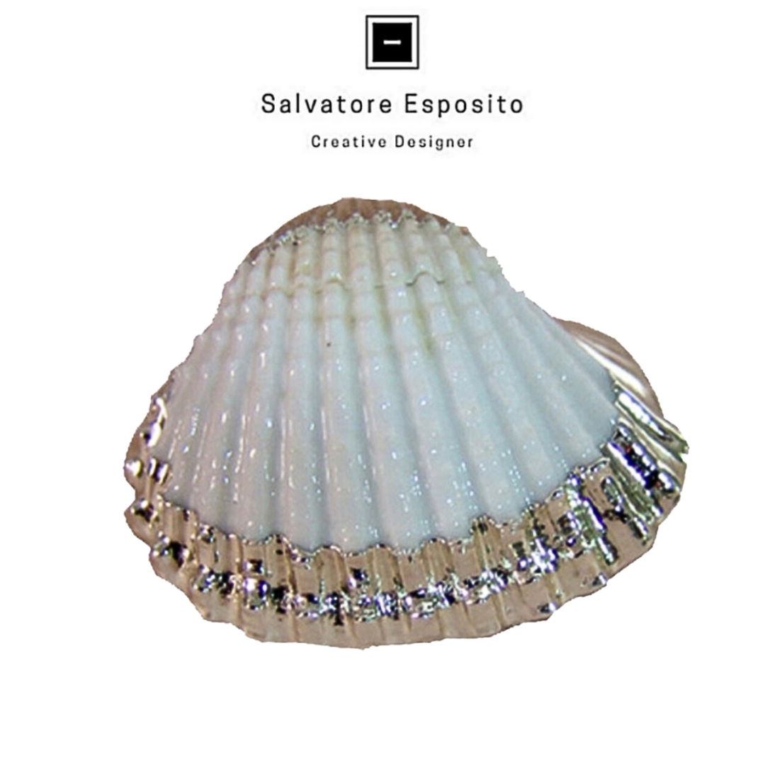 Conchiglia in argento Arca white