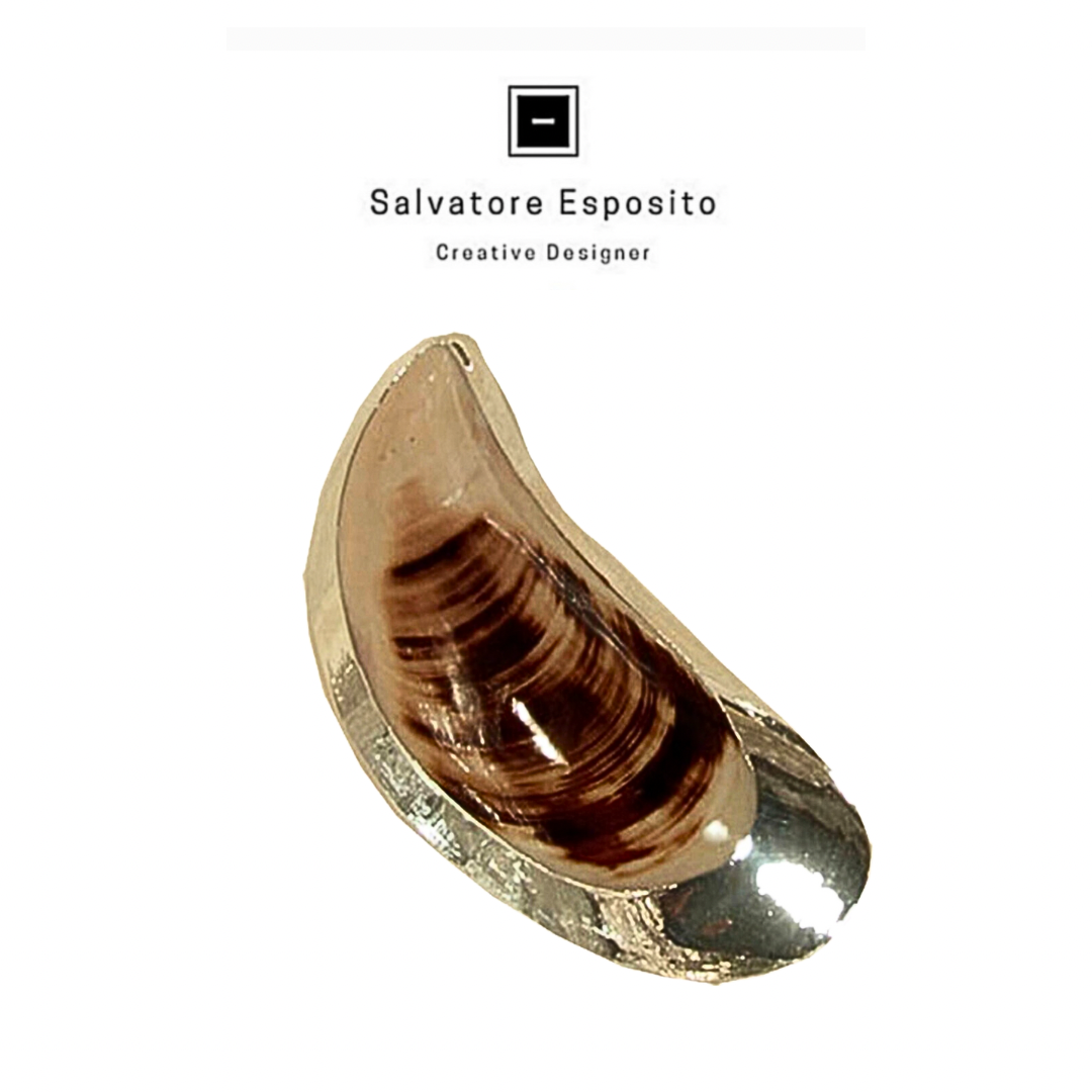 Conchiglie in argento Mussel Brown madreperla