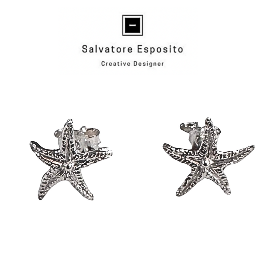 Orecchini stella marina in argento
