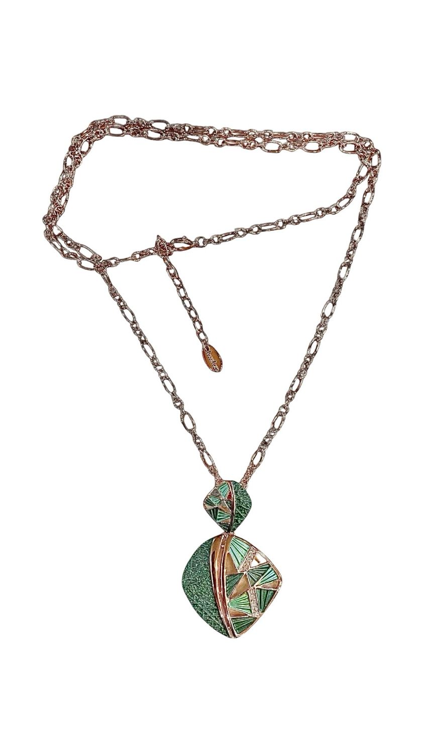 Collier in madreperla naturale verde tiffany