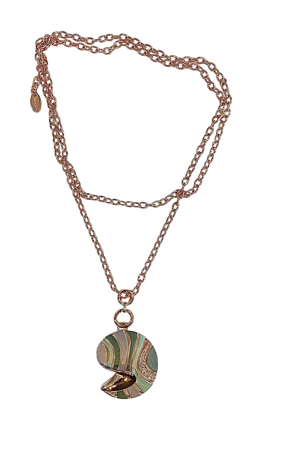 Collier in madreperla naturale verde tiffany