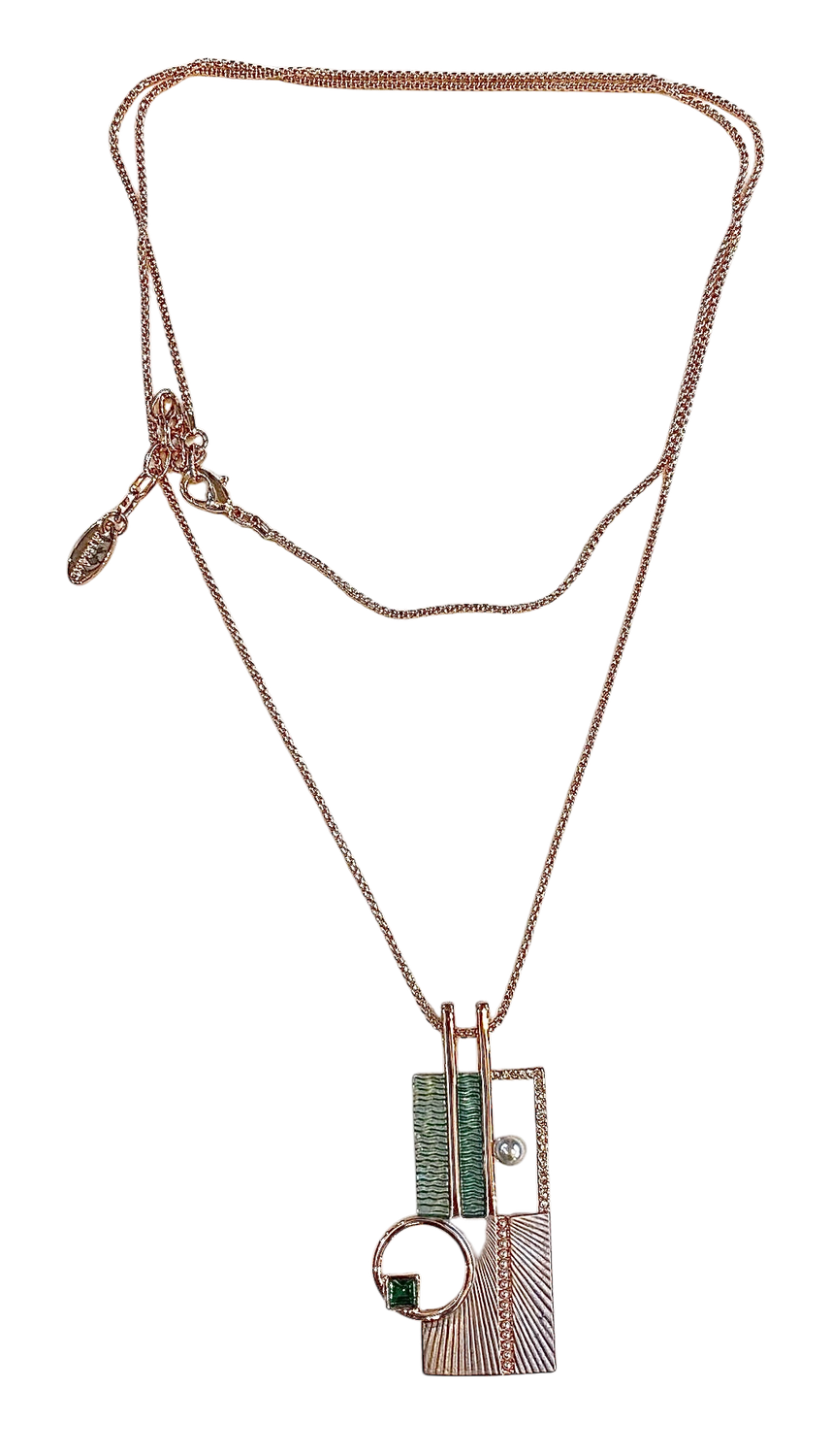 Collier in madreperla naturale verde tiffany