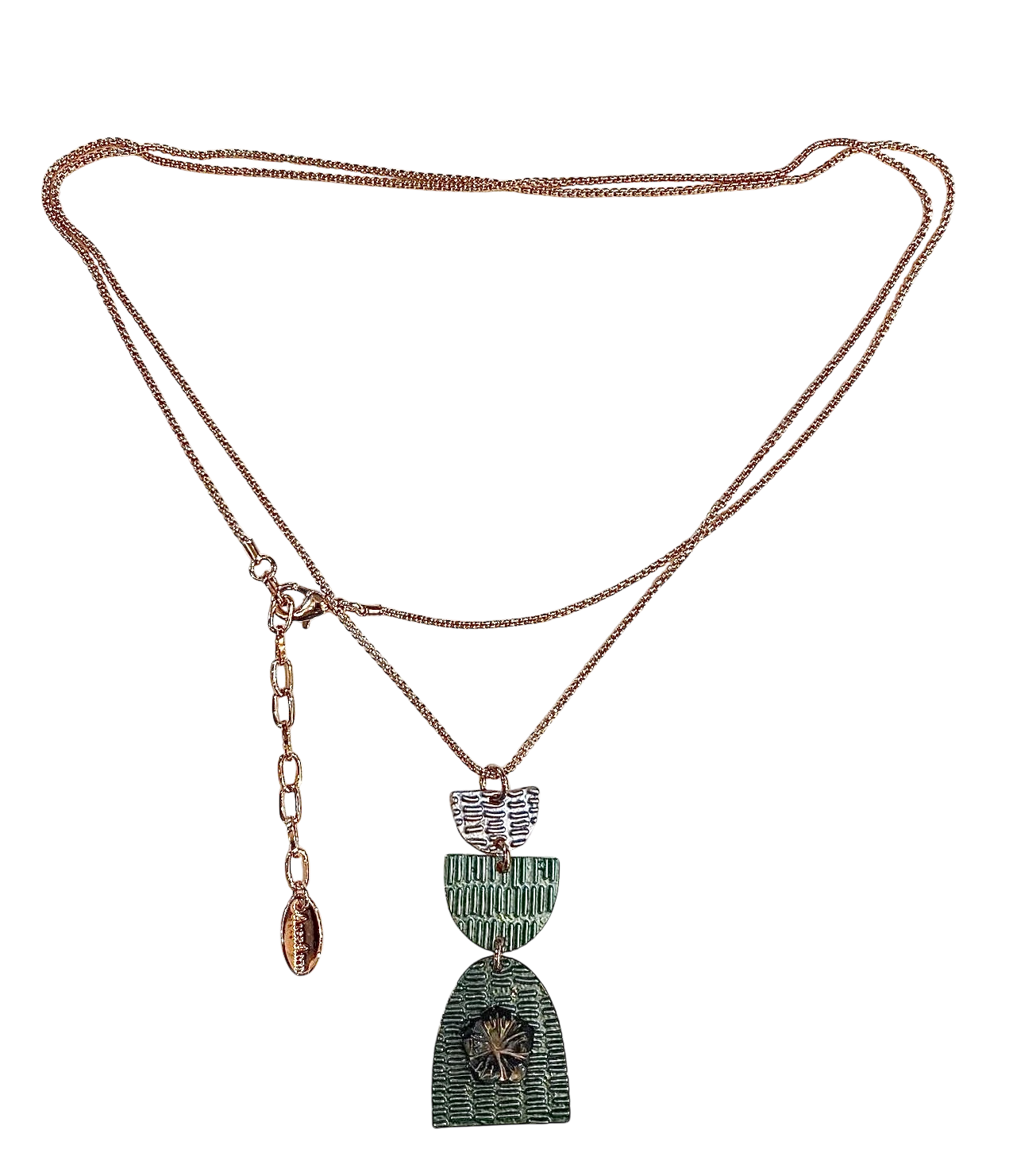 Collier in madreperla naturale verde tiffany