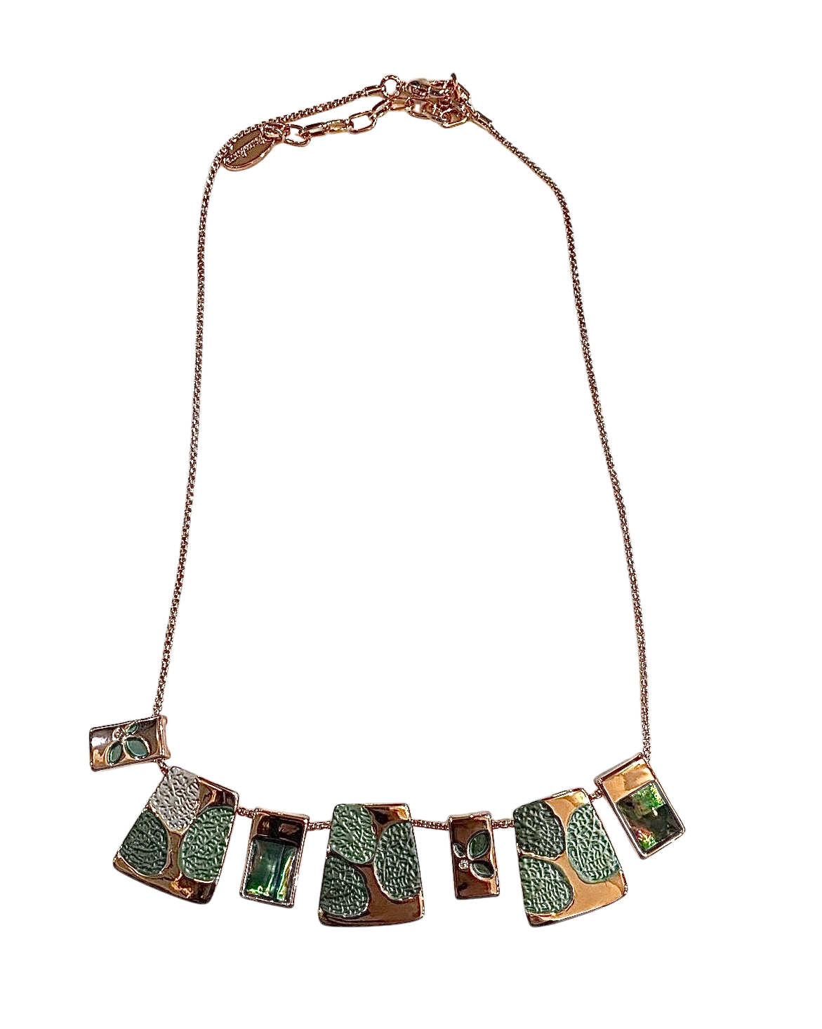 Collier in madreperla naturale verde tiffany