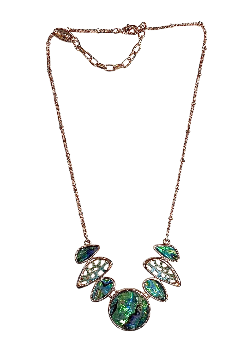 Collier in madreperla naturale verde tiffany