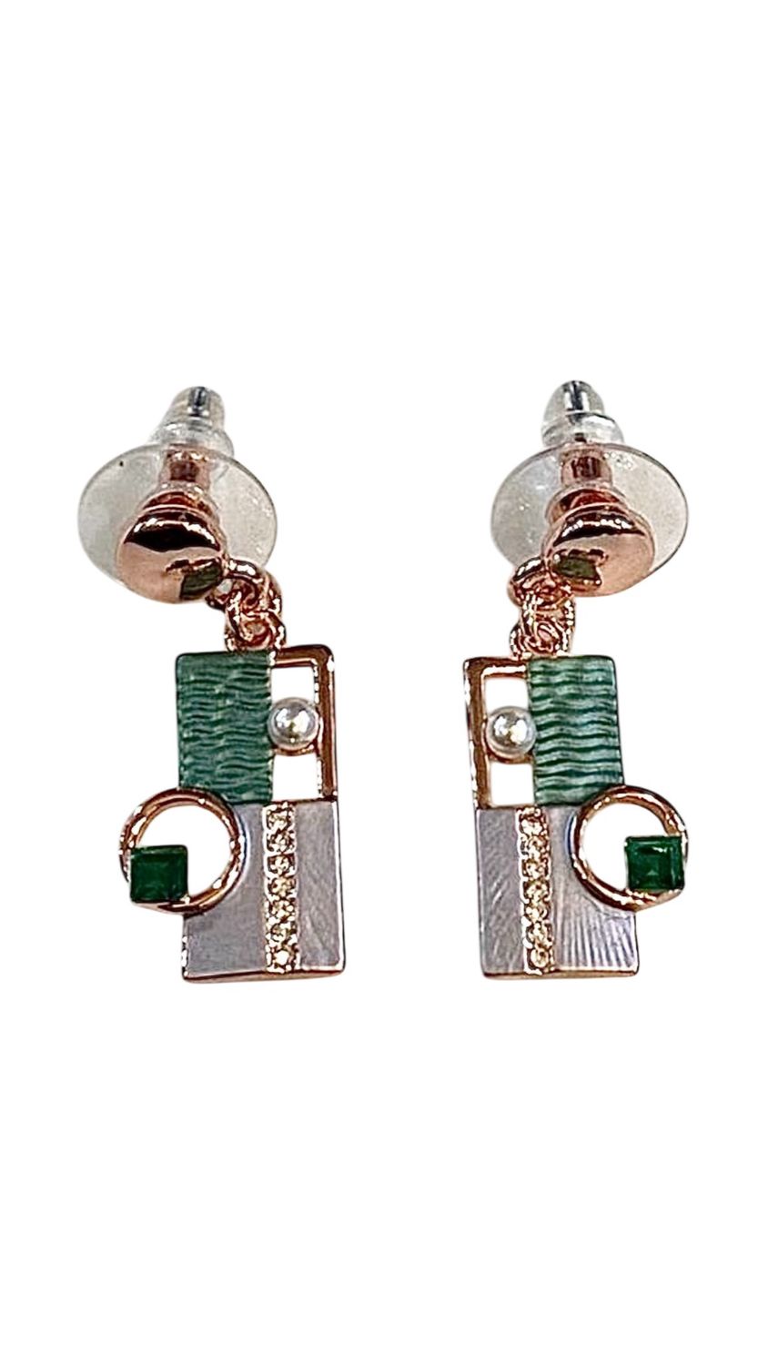 Orecchini in madreperla verde tiffany