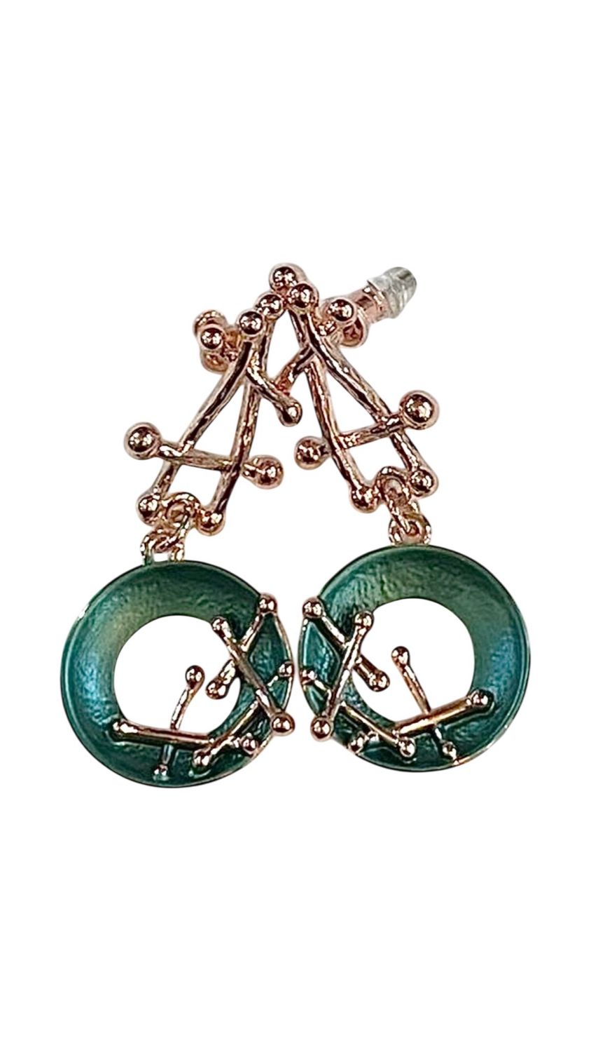 Orecchini in madreperla verde tiffany