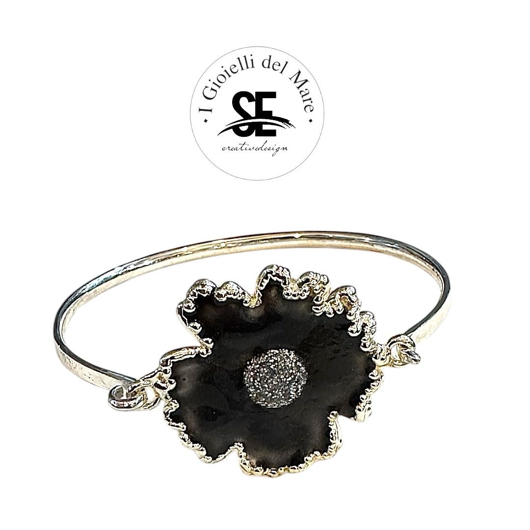 Bracciale Margherita naturale in argento 