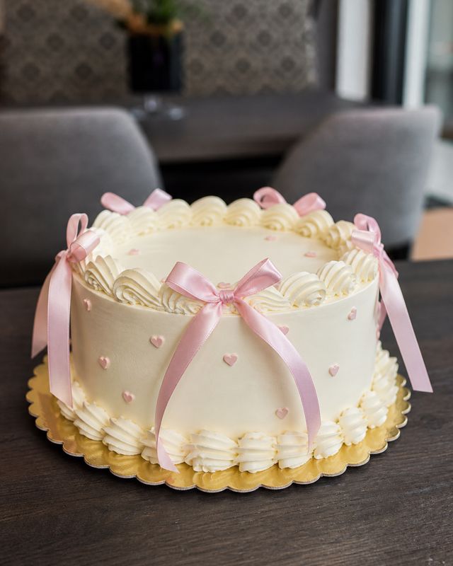 Schleife Torte Rosa 01