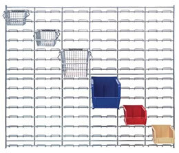 Wire Louvered panels for Wire Mesh Stack and Hang Bins (QMB)