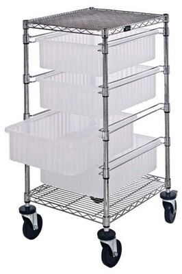 Wire Shelving with Dividable Grid bins