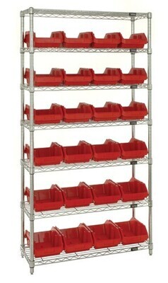 Wire Shelving with QuickPick bins (QP)