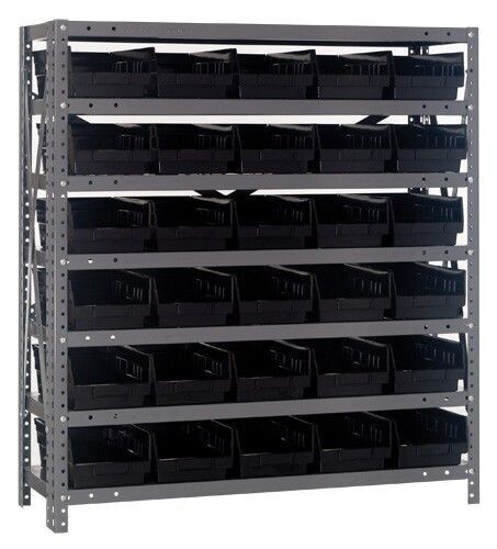 1239-102 - 12x36x39&quot; shelving w/QSB102, Colour: Black