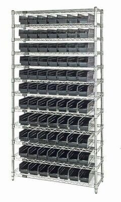 WR12-101 Wire shelving w/QSB101 bins