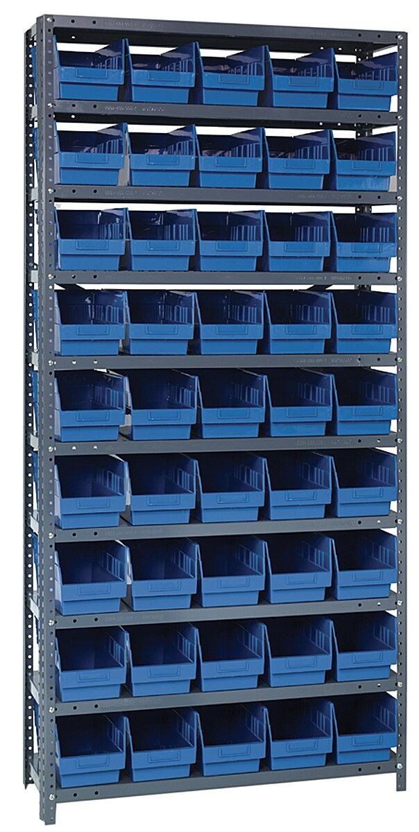 1875-204 - 18x36x75&quot; shelving w/QSB204, Colour: Blue