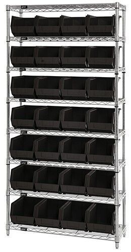 WR8-240 - Wire shelving with bins