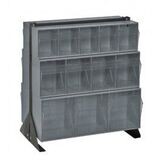 QFS224-24 - 24&quot; Tip-Out bin 2-sided frame w/bins, Colour: Grey